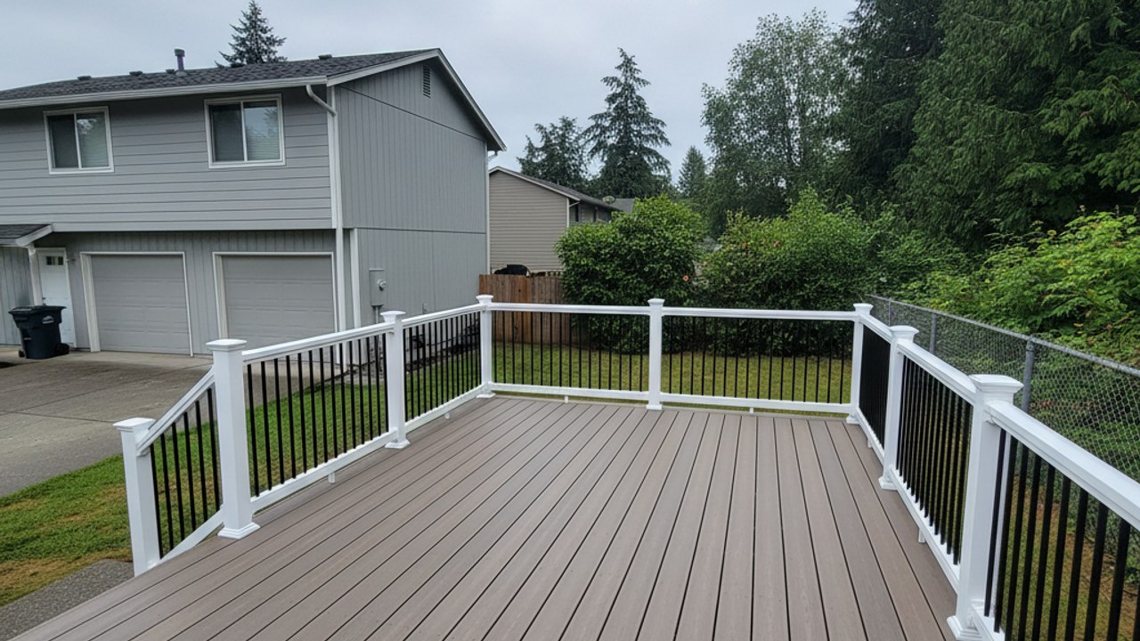 Covered Decks & Roof Structures completed by Oasis Deck Co in Edmonds, WA