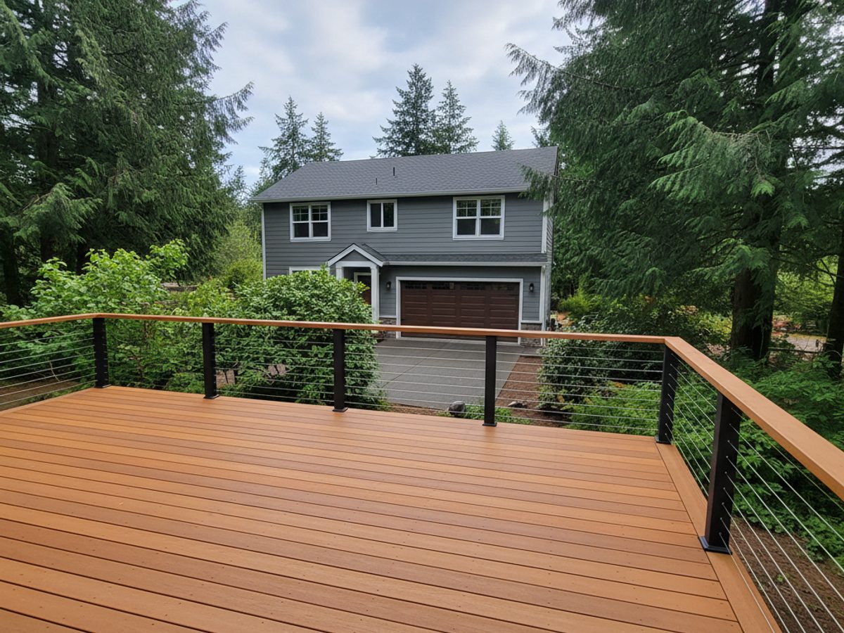 Custom Deck Design completed by Oasis Deck Co in Seattle, WA