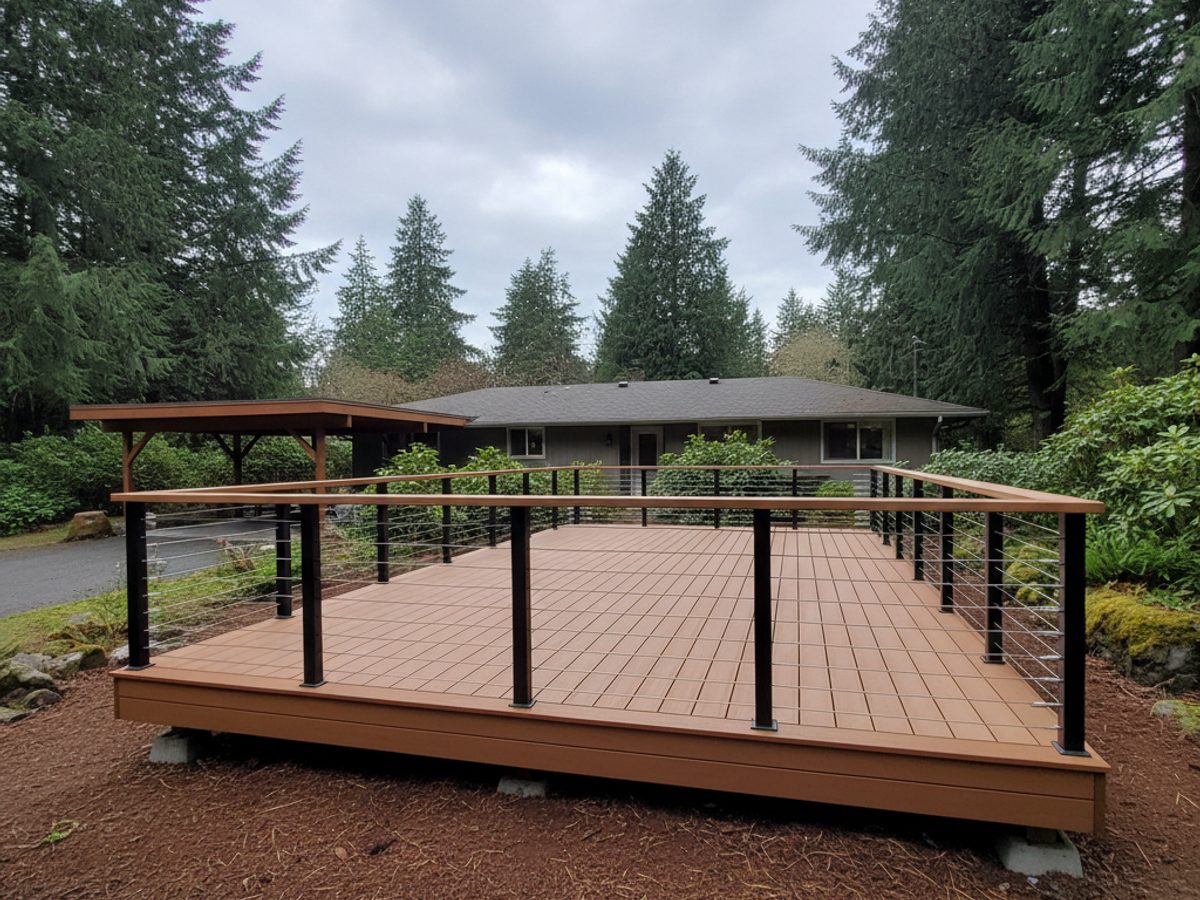 Deck Staining & Sealing completed by Oasis Deck Co in Bothell, WA
