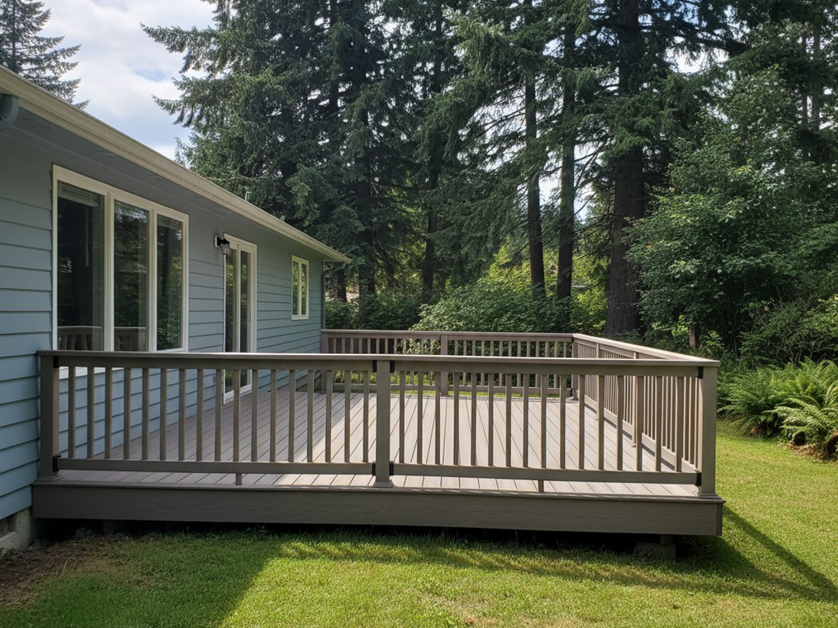 Oasis Deck Co crew at work on a home in Shoreline, WA